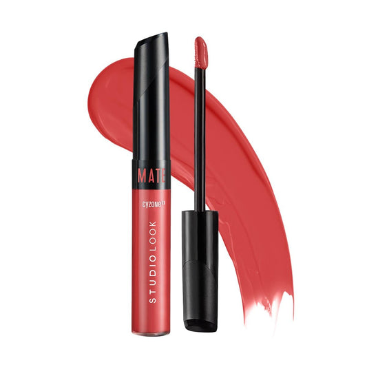 CYZONE - Studio Look Labial Mate Color Touch of Red 6 g, 24 Horas de Color e Hidratación, Labial Líquido con Tecnología Hydra Shot y Elastic Film, Secado Rápido y Textura Ultraligera