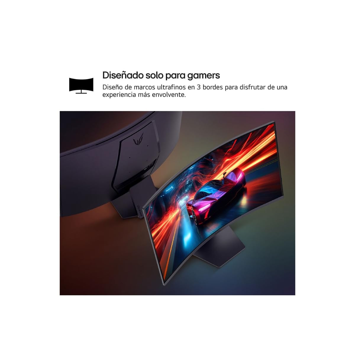 LG Monitor 27 Pulgadas Gamer Curvo Ultragear Full HD 27GS60QC-B