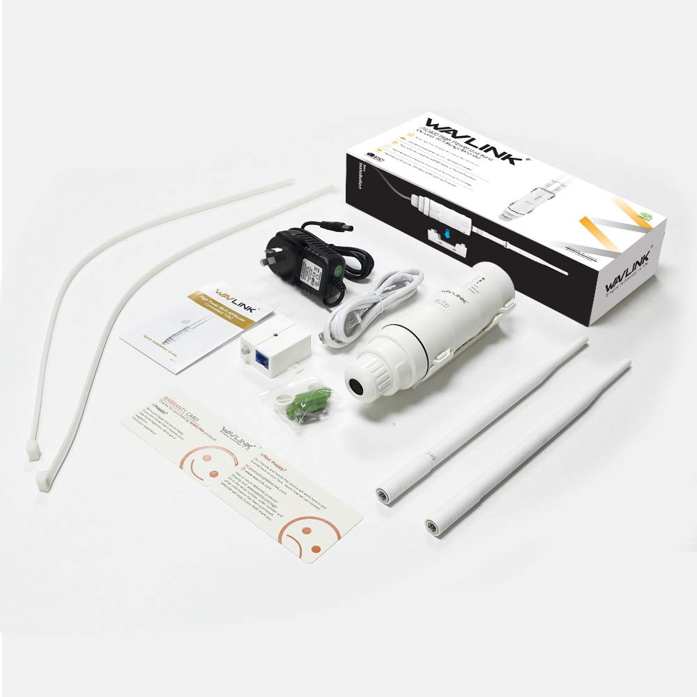 WAVLINK Extensor CPE/WiFi de alta potencia, resistente a la intemperie, punto de acceso/enrutador/WISP 2.4 GHz, 150 Mbps + 5 GHz, 433 Mbps, antena omnidireccional de doble polarizado, 1000 mW, 28 dBm,