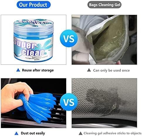 Pack Gel Limpieza Alta Calidad Veraly.MX Multiuso Verde para Detalles de Automóvil y Teclado