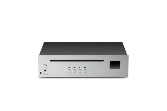 Pro-Ject CD Box E - Reproductor Ultracompacto Para Principiantes Con Unidad CD DA, Color Plateado