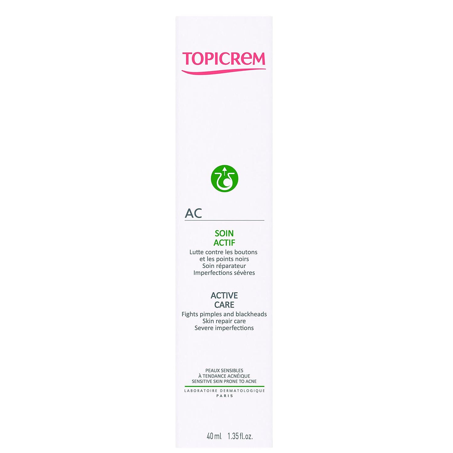 Topicrem AC Gel Cuidado Activo - Reduce las espinillas y puntos negros - 40 ml