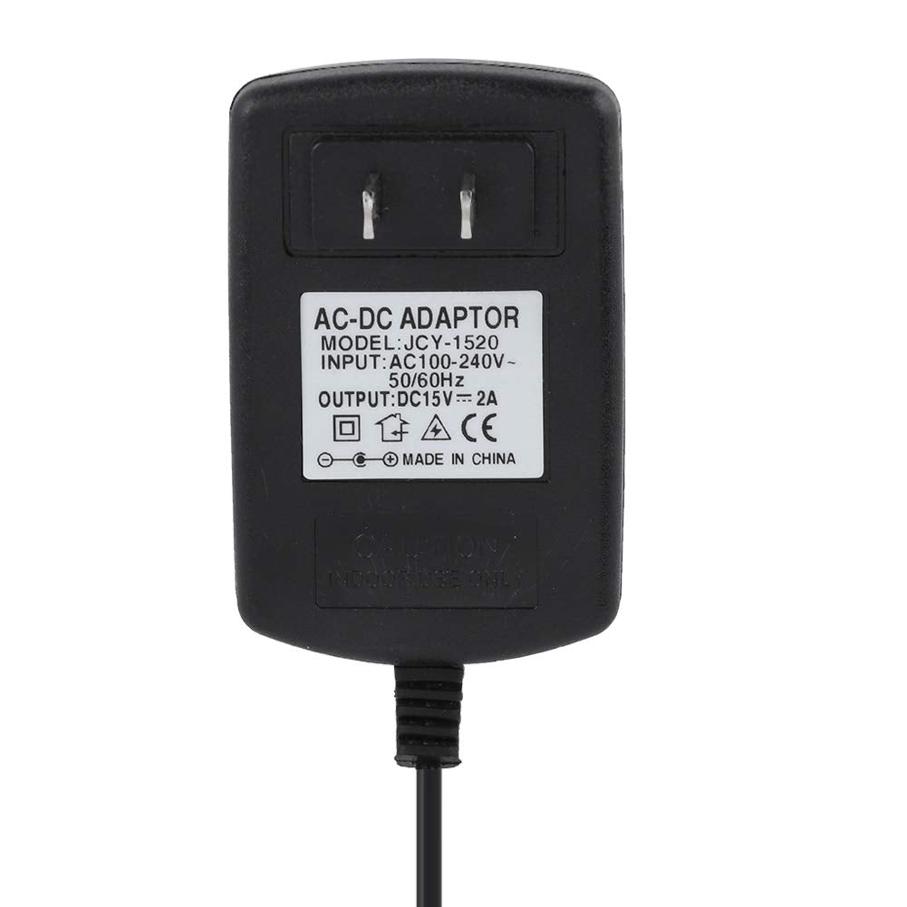Zopsc Adaptador de Fuente de Alimentación de 15V 2A AC/DC para Consola de Juegos Mini TV 100-240V Enchufe de EE.UU.