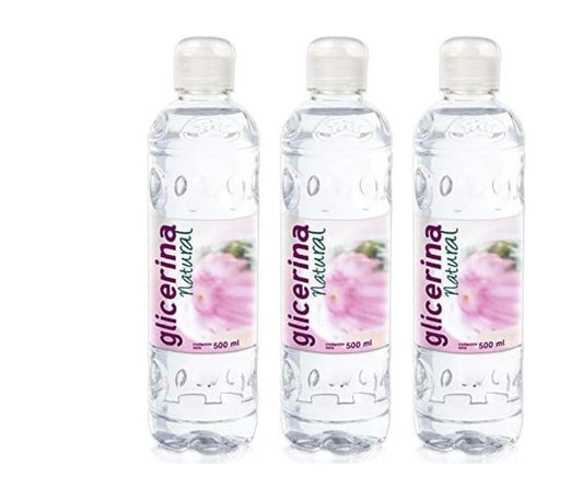 Pack Triple Glicerina Pura La Corona |500 ml| Suaviza | Hidrata y Versatilidad en Cada Gota | Multiusos para Belleza | Cuidado Personal | y manualidades.
