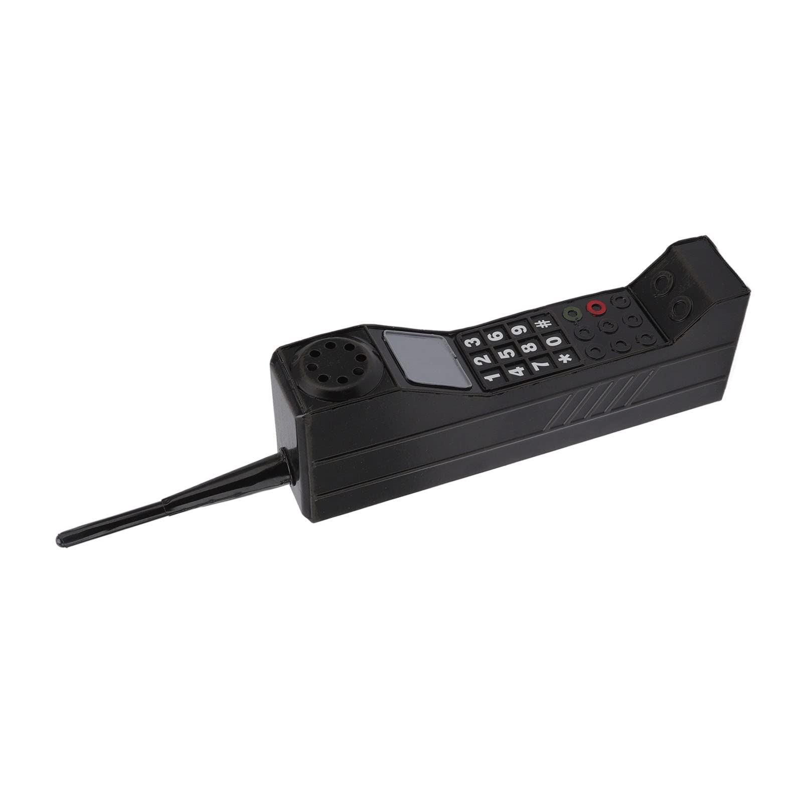 Adorno retro para teléfono celular, diseño de ladrillo clásico, color negro