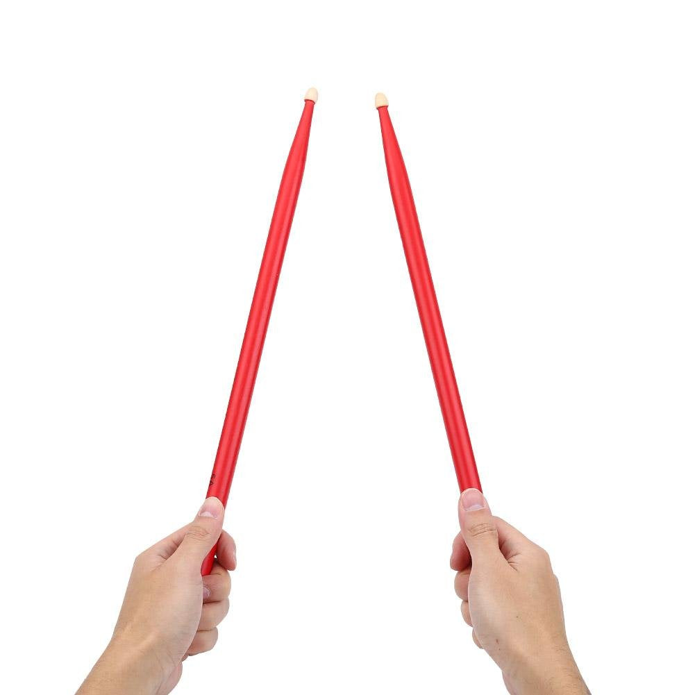 1 par de Baquetas de Tambor Baquetas de Arce 5A de batería clásicas Rojas(Rojo)