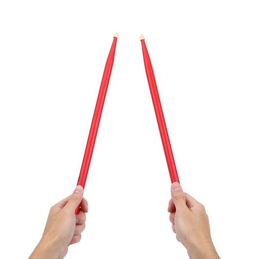 1 par de Baquetas de Tambor Baquetas de Arce 5A de batería clásicas Rojas(Rojo)