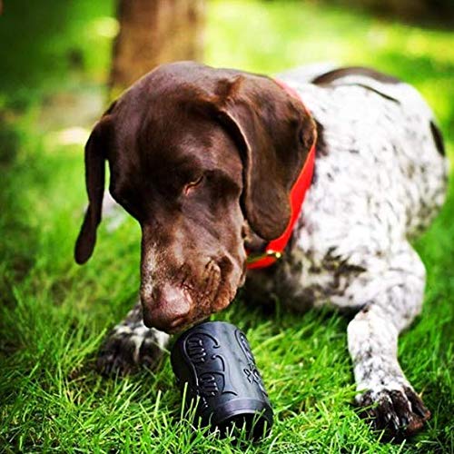 Juguete de Goma Natural SodaPup Negro Dispensador de Golosinas Alimentador Lento para Masticadores Más Agresivos para Perros Grandes