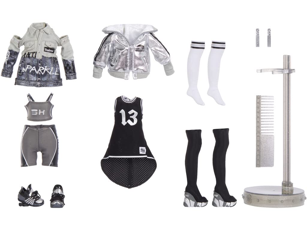 Muñeca de Moda Rainbow High Shadow High Nicole Steel Gris con Cabello Rizado y Atuendos de Diseñador para Niños a Partir de 6 Años
