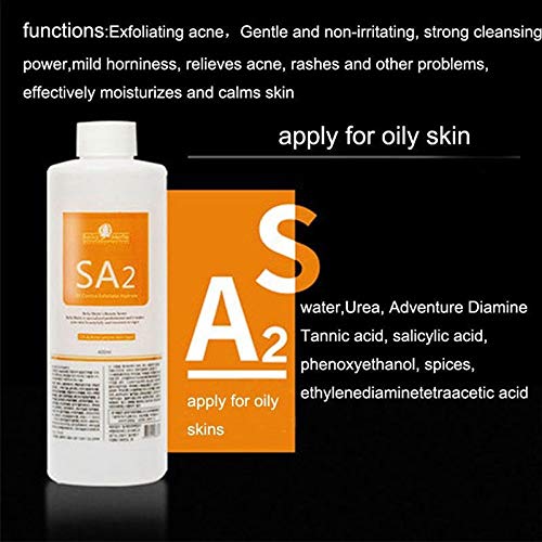 Premium Salon Professional Dermoabrasión Facial Soluciones Especiales Cuidado de la Piel Aqua Peeling Serum Limpiador Facial Líquido para Hidra Dermoabrasión Facial Máquina 400ml (3 botellas)