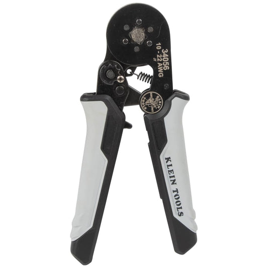Klein Tools 34056 Pinza ponchadora hexagonal de férulas para cable de 10-22 AWG