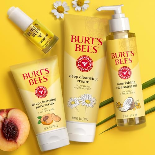 Burts Bees Soap Bark & Chamomile Deep Cleansing Cream for Unisex Soap 6 oz, empaque puede variar