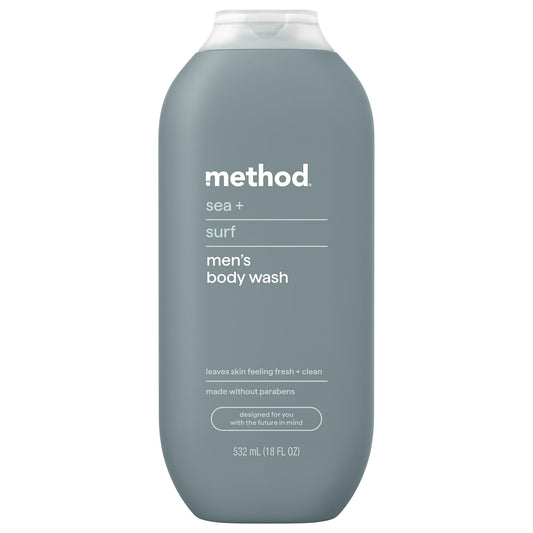 Method Men Body Wash, Sea + Surf, Paraben and Phthalate Free, 18 fl oz (Pack of 1)
