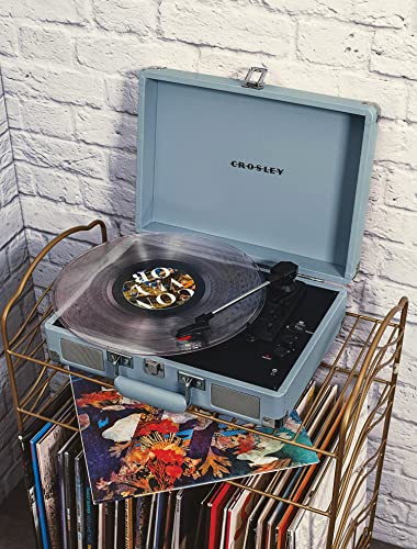 Crosley CR8005F-TN Cruiser Plus - Tocadiscos de Vinilo con Bluetooth de 3 velocidades, turmalina