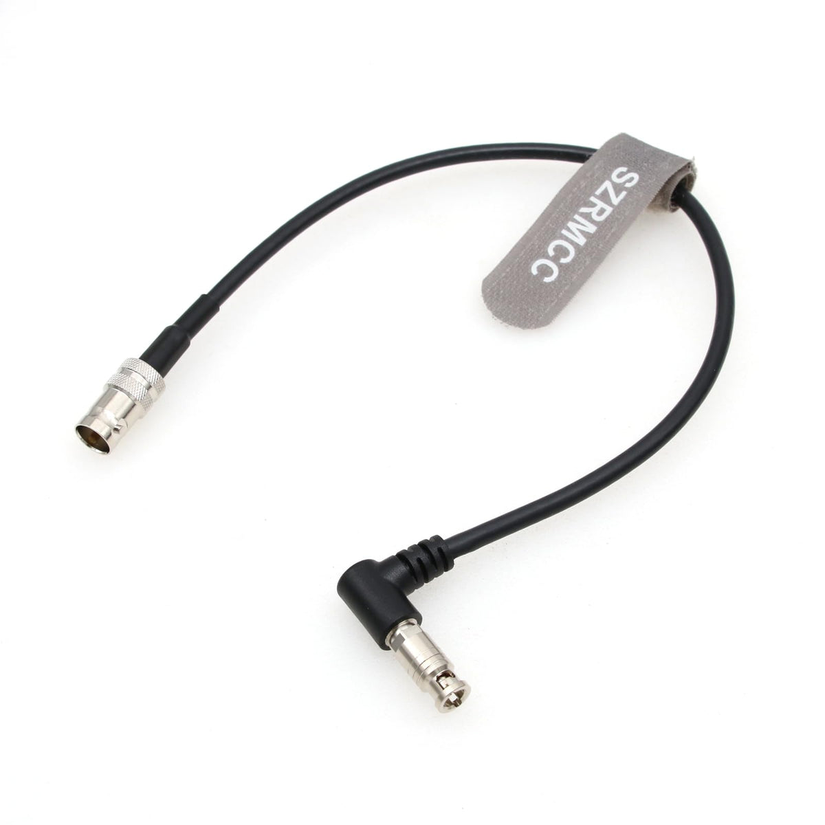 Cable Coaxial de Vídeo SZRMCC en Ángulo Recto Micro BNC Q4 a BNC Estándar 75 Ohmios UHD 4K para Blackmagic Video Assist 5″ 12G-SDI HDR Monitor
