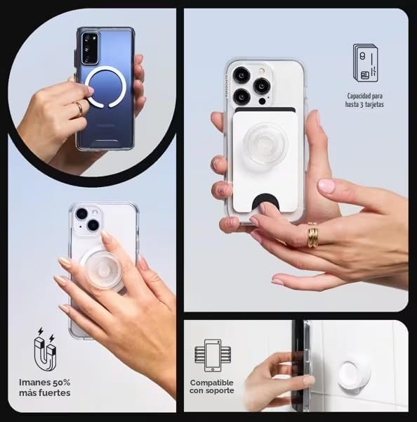 Agarre Magnético PopSockets Doodle Daisy Boca Compatibilidad con Carga Inalámbrica