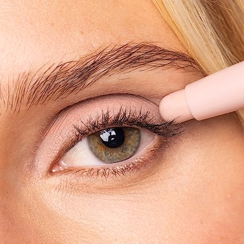 Palladio Barra de sombra de ojos impermeable con esponja mezcladora, aplicación duradera y sin esfuerzo, Matte Rose