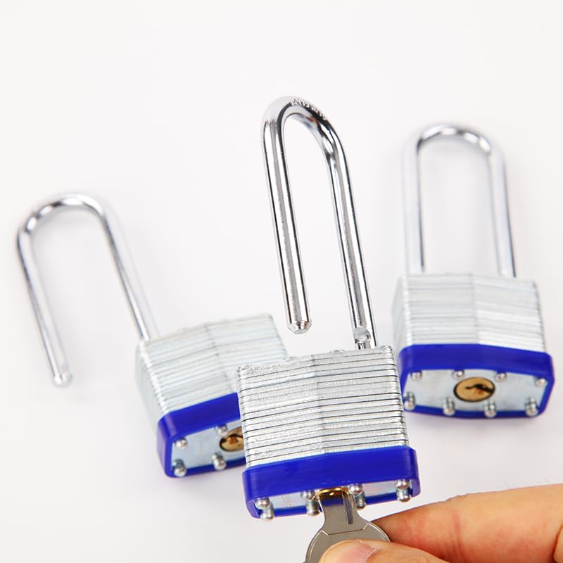 Candados SEPOX Acero Resistente Largo con Llaves Iguales Paquete de 6