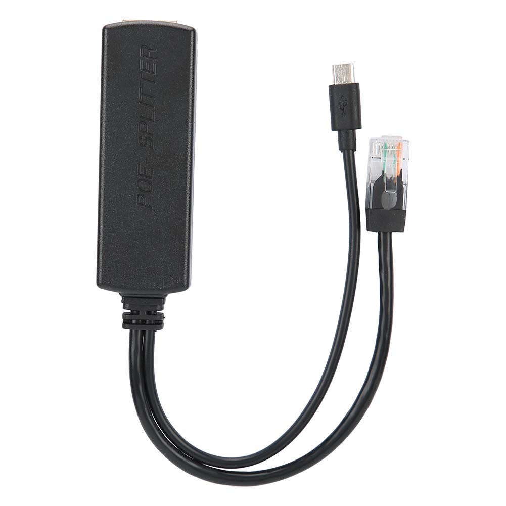 Divisor Micro USB PoE de 48 V a 5 V, Adaptador de Cable Divisor de Alimentación a Través de Ethernet IEEE 802.3af, para Dropcam, para -Micro USB