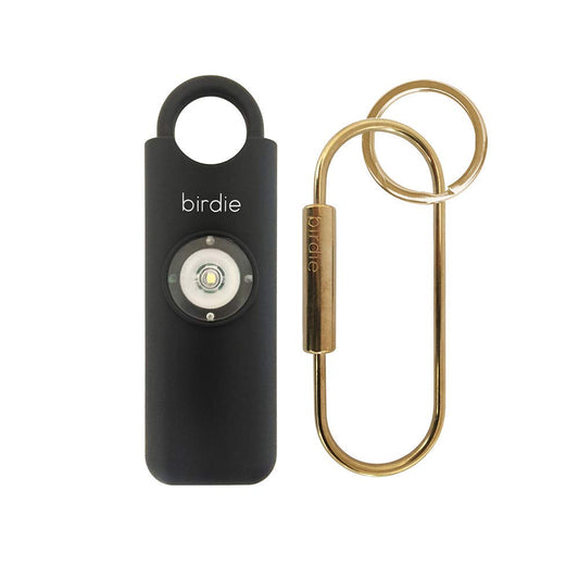 Alarma de Seguridad Personal She’s Birdie Negro Carbón con Sirena Fuerte y Luz Estroboscópica para Mujer