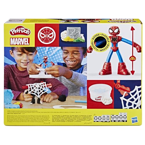 Set de Juego Play Doh Marvel Spider-Man Lanza y Atrapa con Figuras Flexibles y Accesorios para Niños y Niñas