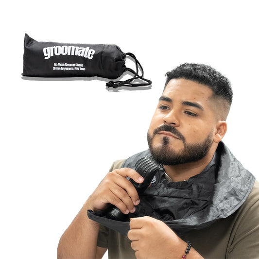Delantal Portátil Groomate Negro Talla Única para Barba