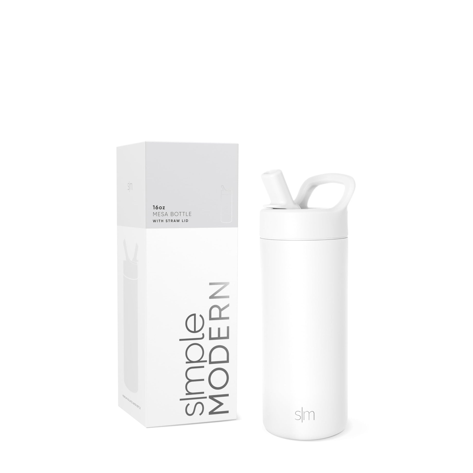 Botella de Agua Simple Modern Winter White Aislada para Niñas