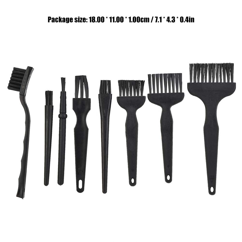 Mugast 8PCS Juego de cepillos de Limpieza de Polvo para el Mantenimiento de la Placa Base, Cepillo antiestático Cepillo de Mango en Punta, Cepillo de Placa PCB
