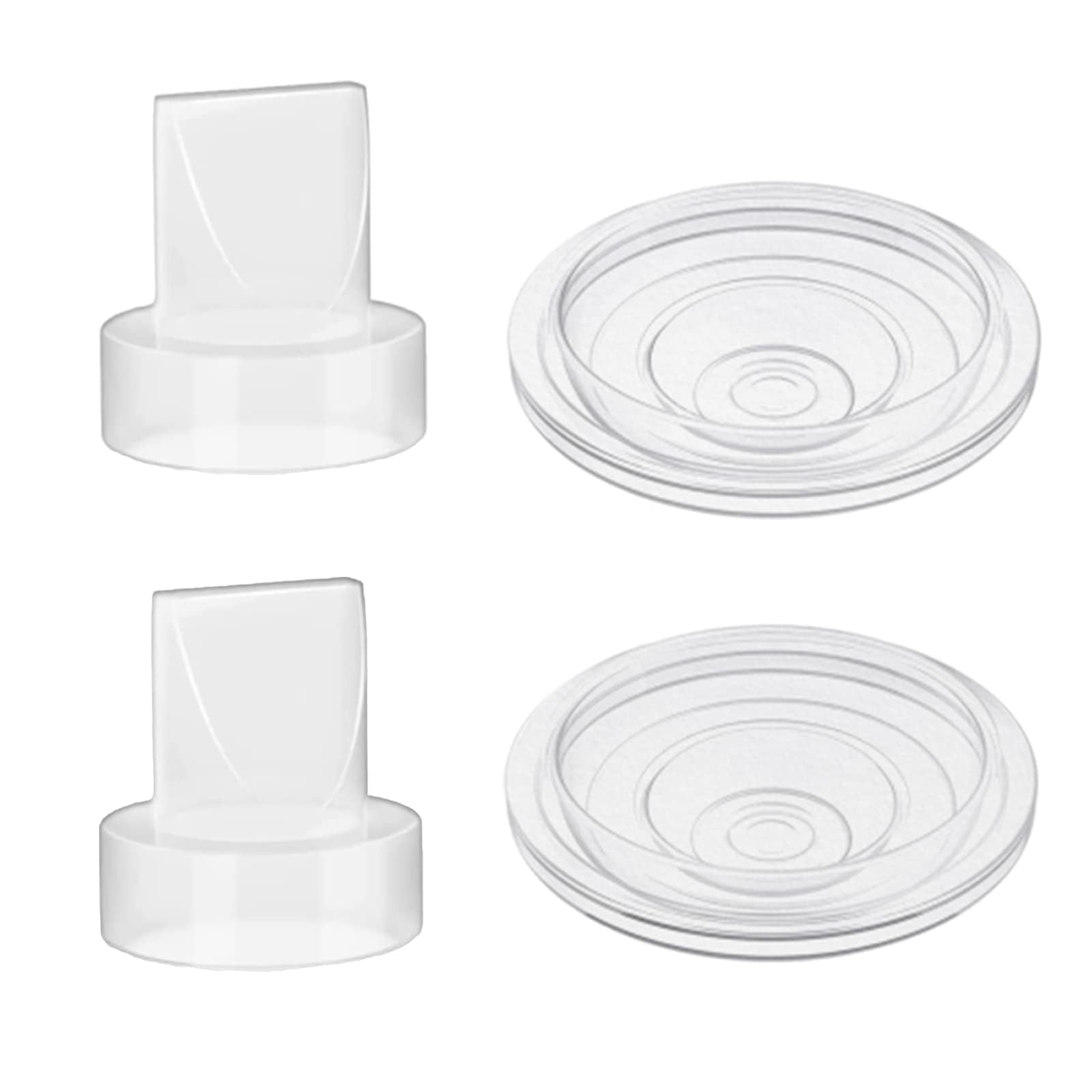 bliblo S9/S12/S9pro/S12pro Válvula de pico de pato y diafragma de silicona, compatible con NaNaLazy/TSRETE/momcozy accesorios de repuesto para extractor de leche portátil (juego de 4 piezas)