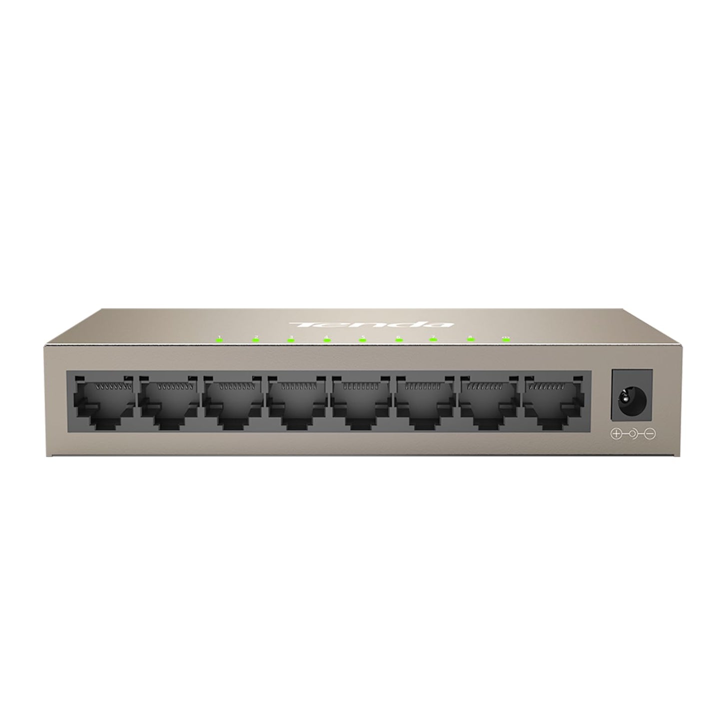 Tenda TEG1008M, Conmutador Gigabit de 8 Puertos, Conmutador Ethernet no gestionado con optimización de tráfico, Plug & Play, diseño metálico y sin Ventilador, protección Limitada de por Vida