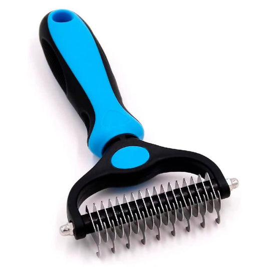 Cepillo deslanador| Cepillo para gatos y perros doble función| Peine quita exceso de pelo| Recolector de pelo de mascota con dientes redondeados| Peina y desenreda.