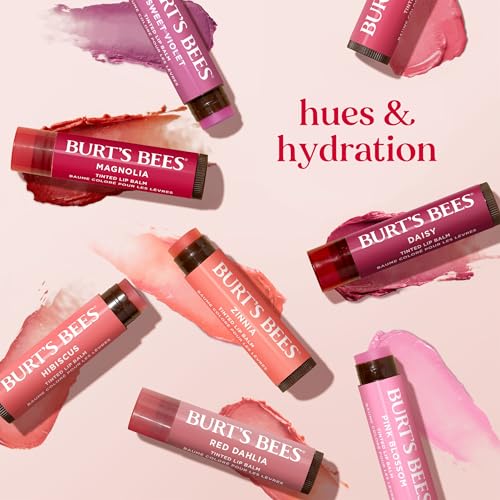 Burt's Bees 100% Natural Tinted Lip Balm, Zinnia with Shea Butter & Botanical Waxes - 1 Tube, Pack of 2