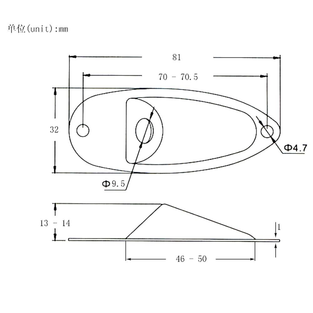 Placa de conector de guitarra de 1/4 con salida para Fender Stratocaster Strat (bronce rojo)