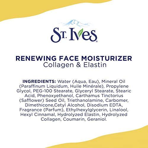 St. Ives Renewing Collagen and Elastin Moisturizer for Unisex Moisturizer 10 oz (283g)