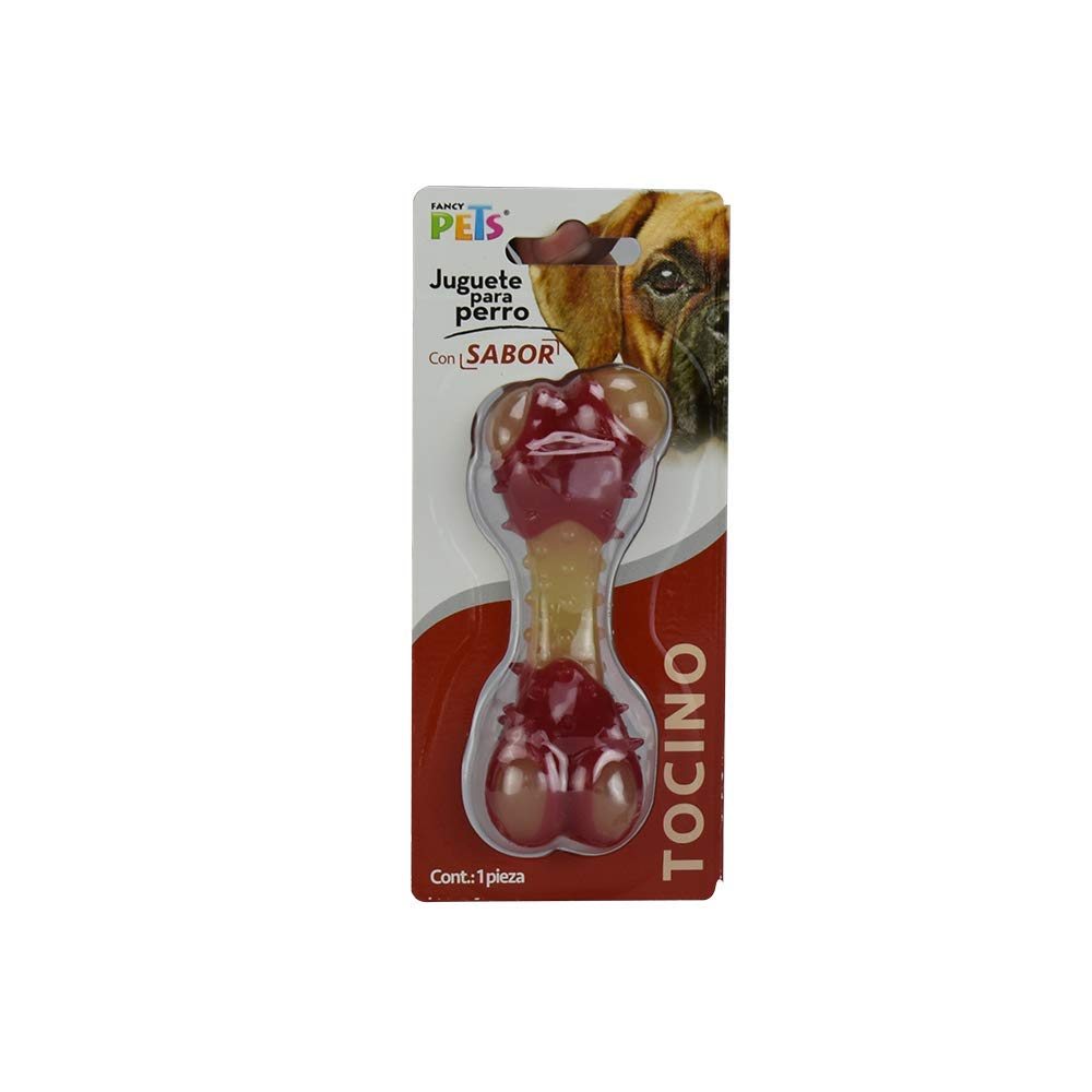 Fancy Pets Juguete Dental de Hueso para Perro Sabor Tocino Tamaño Chico