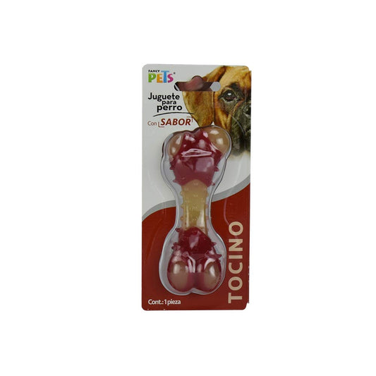 Fancy Pets Juguete Dental de Hueso para Perro Sabor Tocino Tamaño Chico