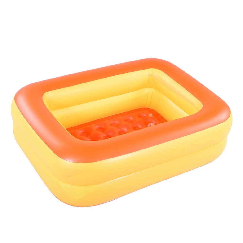 HIWENA Piscina inflable para niños, 45 "Orange Kids Pool Summer Water Diversión Bañera con fondo suave inflable