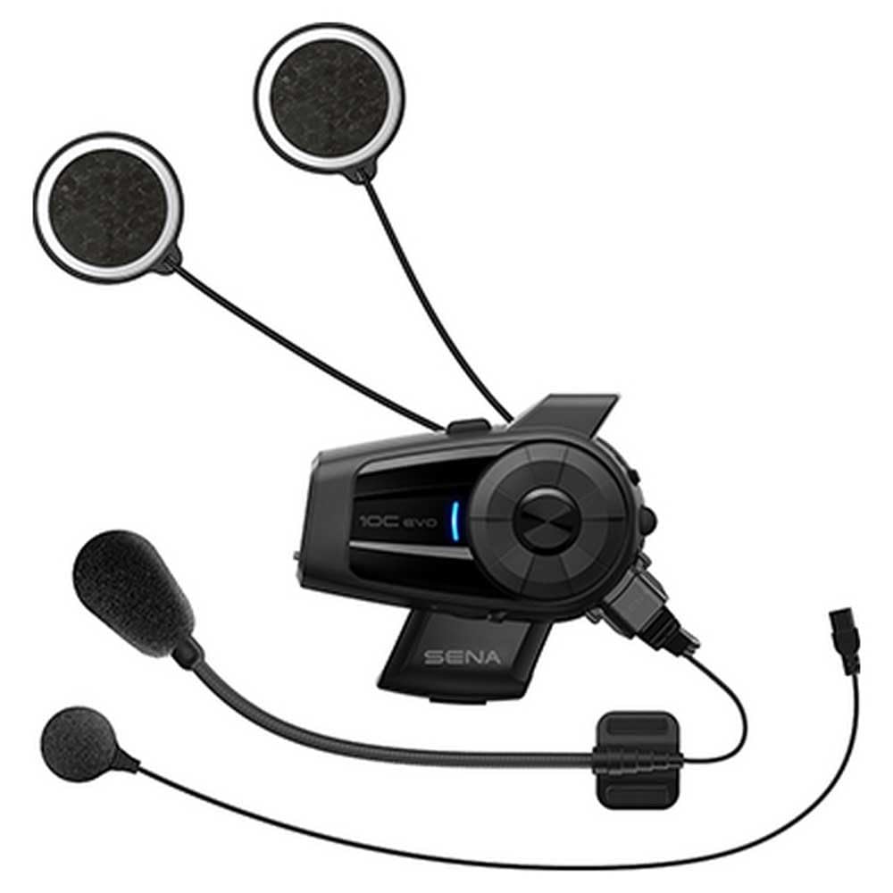 Sena 10C EVO - Cámara Bluetooth para Motocicleta y Sistema de comunicación con Altavoces HD
