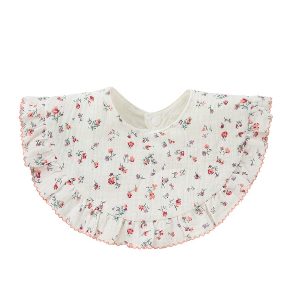 Nishine 4 baberos unisex de muselina para bebé, baberos giratorios de algodón de 360 grados, para dentición, alimentación y baberos para niño y niña, Conjunto Amarillo, One Size