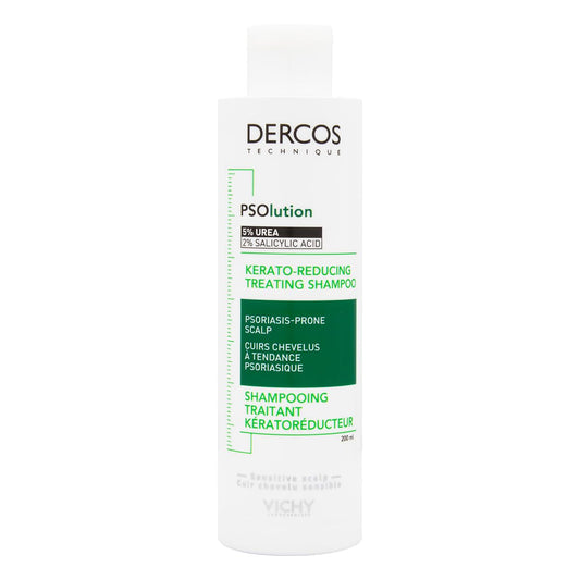 Dercos Psolution Shampoo de Tratamiento Kera Reconstructor para Piel Cabelluda Sensible, 200ml