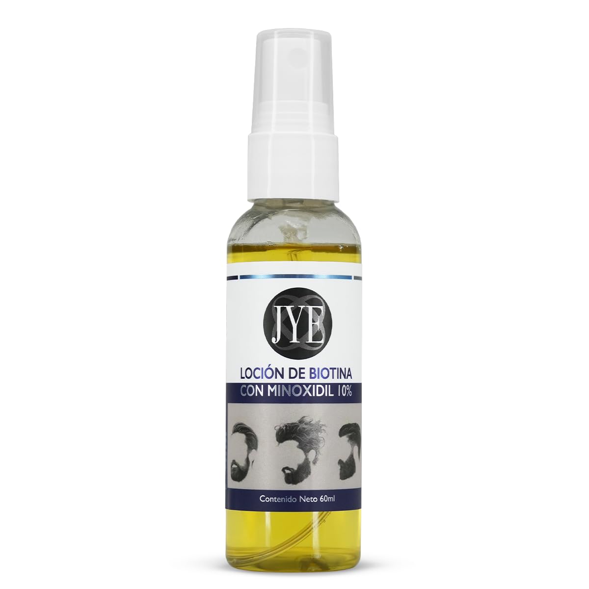 Tratamiento para Barba y Cabello JYE 10% en Negro con Biotina y Bergamota para Crecimiento Unisex
