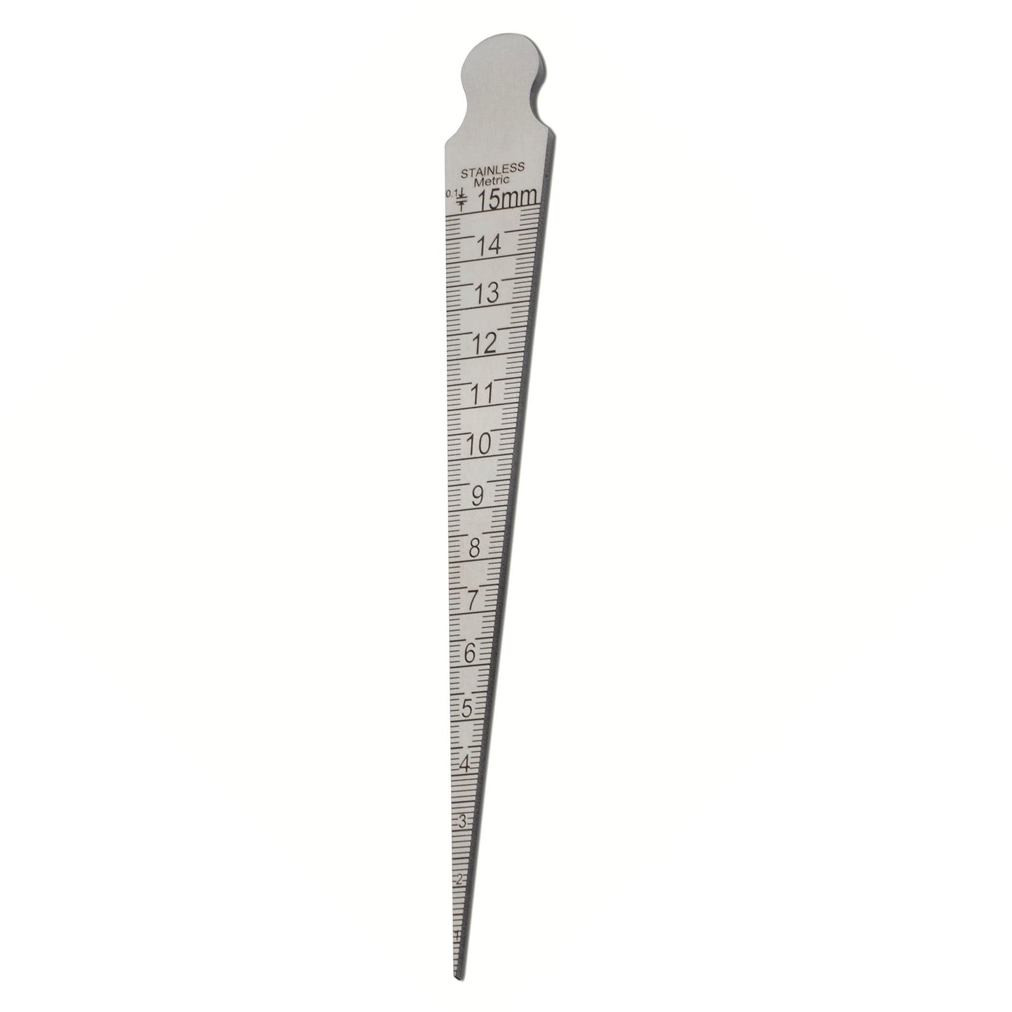 Calibre de Soldadura Inoxidable para Medición de Agujeros Cilíndricos en Pulgadas y Métricas