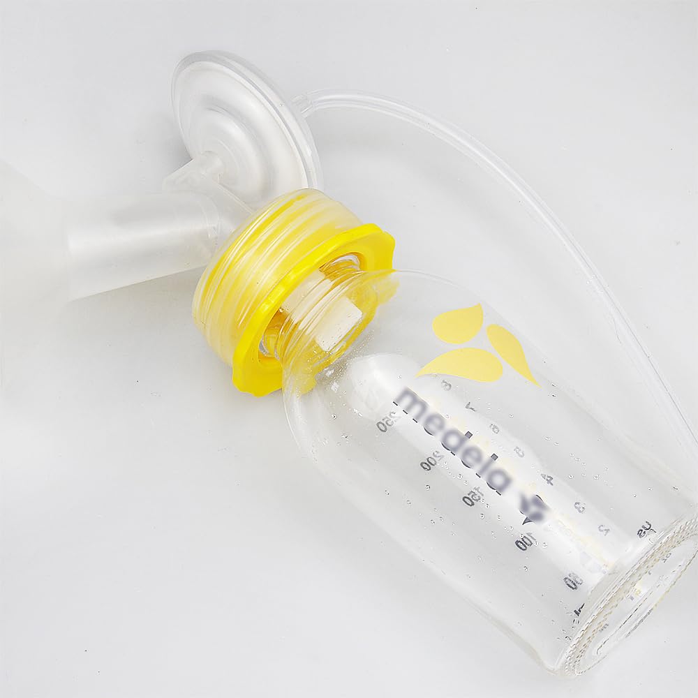 Adaptador de rosca para botella de bebé para Spectra S1 S2 con bridas de boca ancha para utilizar botellas Medela, 4 piezas