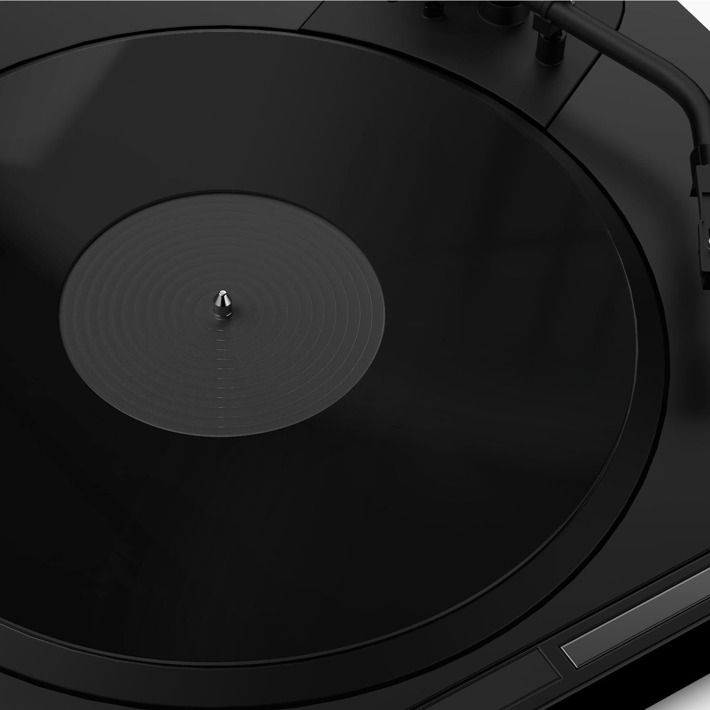 Tapete para Tocadiscos, Bandeja de Registro: Bandeja de Acrílico para Tocadiscos, Alfombrilla Antideslizante de Vinilo para Tocadiscos, Antiestáticos, Más Apretados y Definidos (e - Alfombrilla Negra)