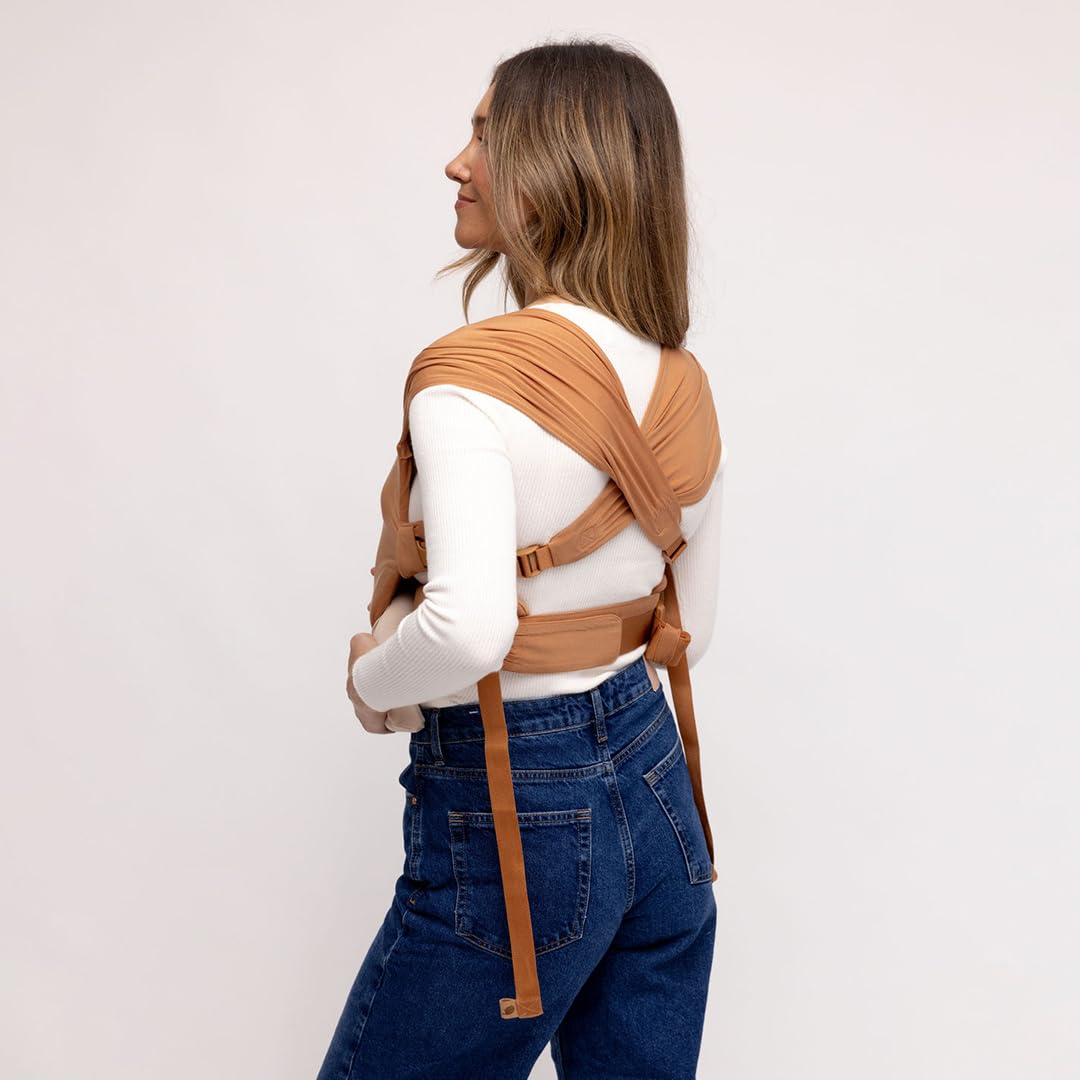 WildBird - Envoltura de hebilla aérea - 0-6 meses - Grande (L-4XL) - Portabebés recién nacido - Transporte frontal - Tela suave, correas, soporte para la cabeza, cinturón acolchado - Esenciales para