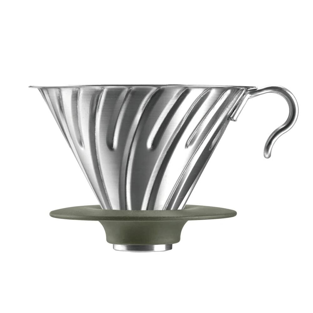 Hario Outdoor V60 - Gotero de metal, color plateado 02