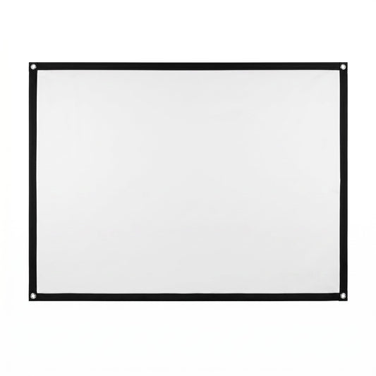 Pantalla de proyección portátil, plegable liviana 4: 3 para cine en casa, películas al aire libre, poliéster de 60 a 100 pulgadas, 1 paquete