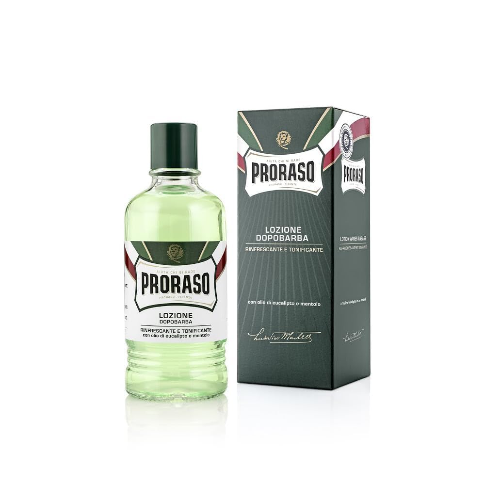 Proraso Loción After Shave Refrescante Eucalipto y Mentol, Tonificante para Piel Normal a Grasa, 100 ml