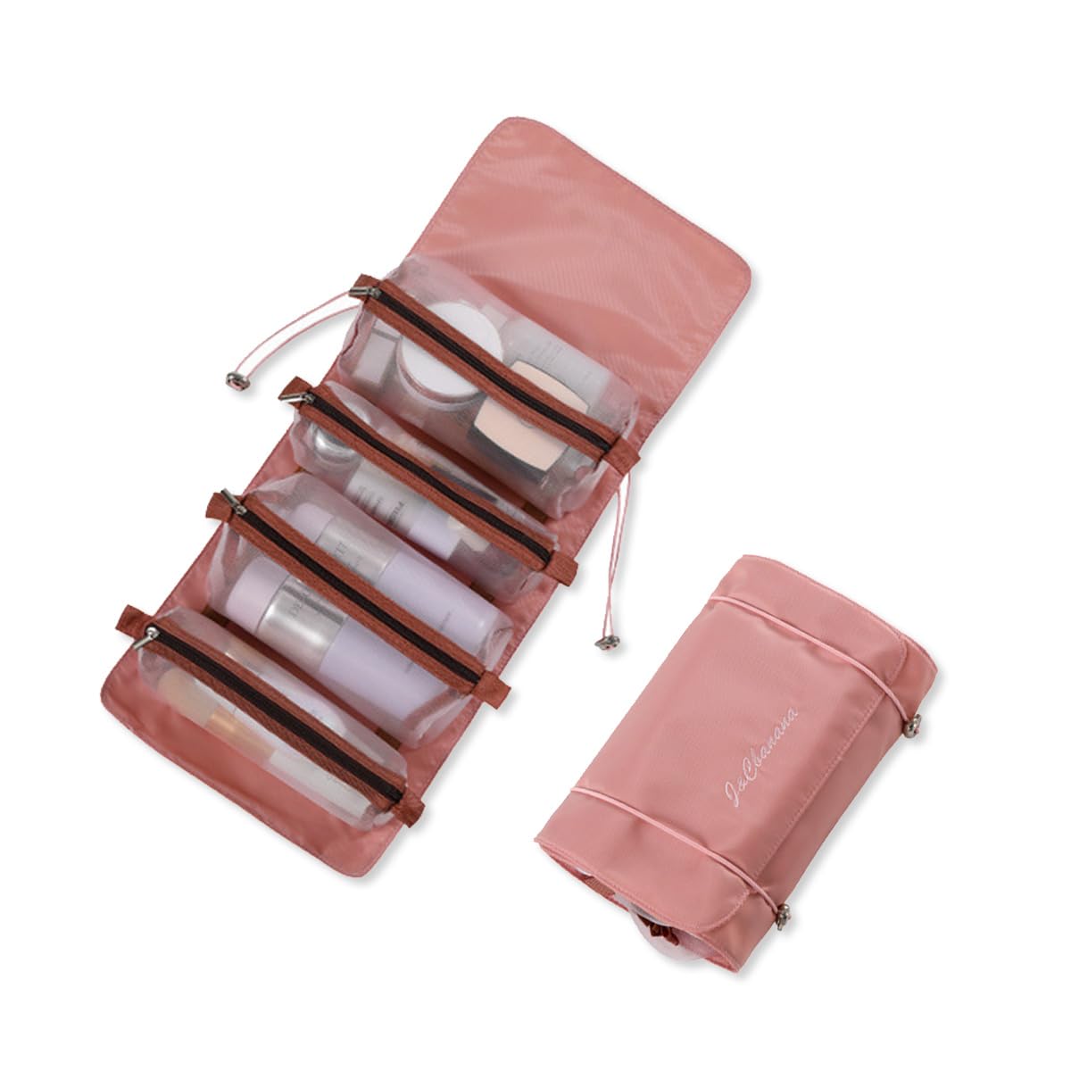 LumiSyne 4 En 1 Bolsa De Cosméticos Desmontable Bolsa De Aseo Colgante Et Enrollable Neceser De Viaje Bolsa De Maquillaje De Malla Portátil Plegable Bolsa De Aseo Neceser De Maquillaje Impermeable
