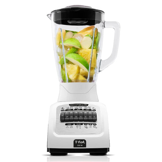 Licuadora T-fal Blanca Infiny Force XL 12 Velocidades Eficiente para Resultados Perfectos 6 Cuchillas de Acero Inoxidable 2.2 L